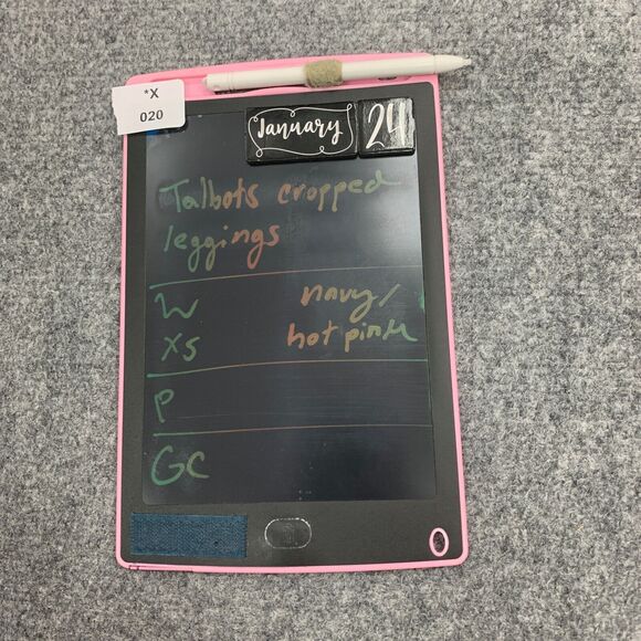 T By Talbots Leggings Women XS Extra Small Navy Hot Pink Side Print Pull On Crop - Picture 10 of 11